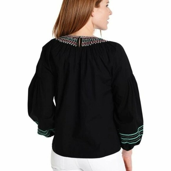 New! Joie Black Ghada Balloon Sleeve Blouse Size XS 47896 - Picture 3 of 13